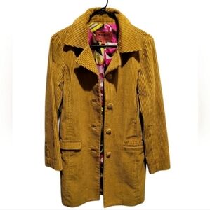 MISSONI FOR TARGET Mustartd Corduroy Coat Size XS